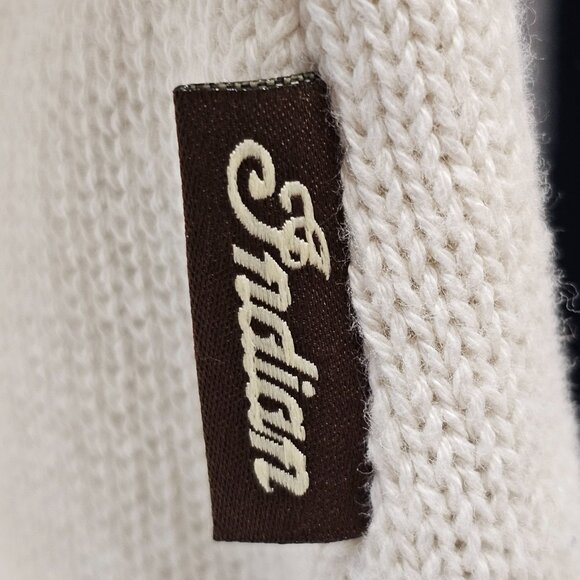 Indian Motorcycle Womens Logo Zip Up Hooded White Blue Sweater Jacket L Large - Picture 7 of 16